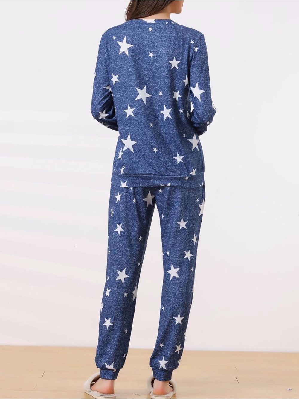 Amazon PJ Star-Print Blue Pajama Set M